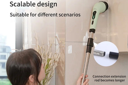 9-In-1 Electric Cleaning Brush Electric Spin Cleaning Scrubber Electric Cleaning Tools Parlour Kitchen Bathroom Cleaning Gadgets